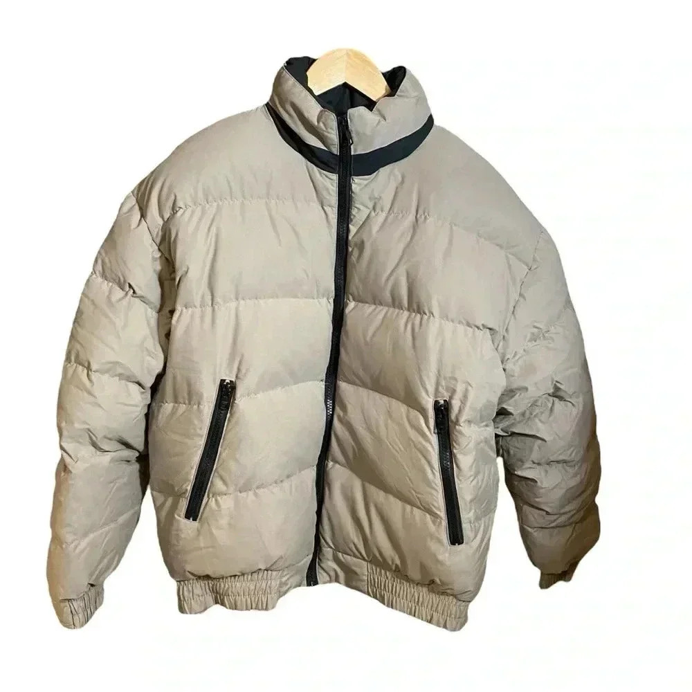 Micordown by Boston Traders Jacket Puffer Lightweight Beige Warm Winter